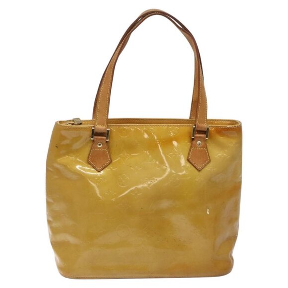 LOUIS VUITTON Monogram Vernis Houston Hand Bag Beige M91004 LV Auth hk2355 - Picture 3 of 15